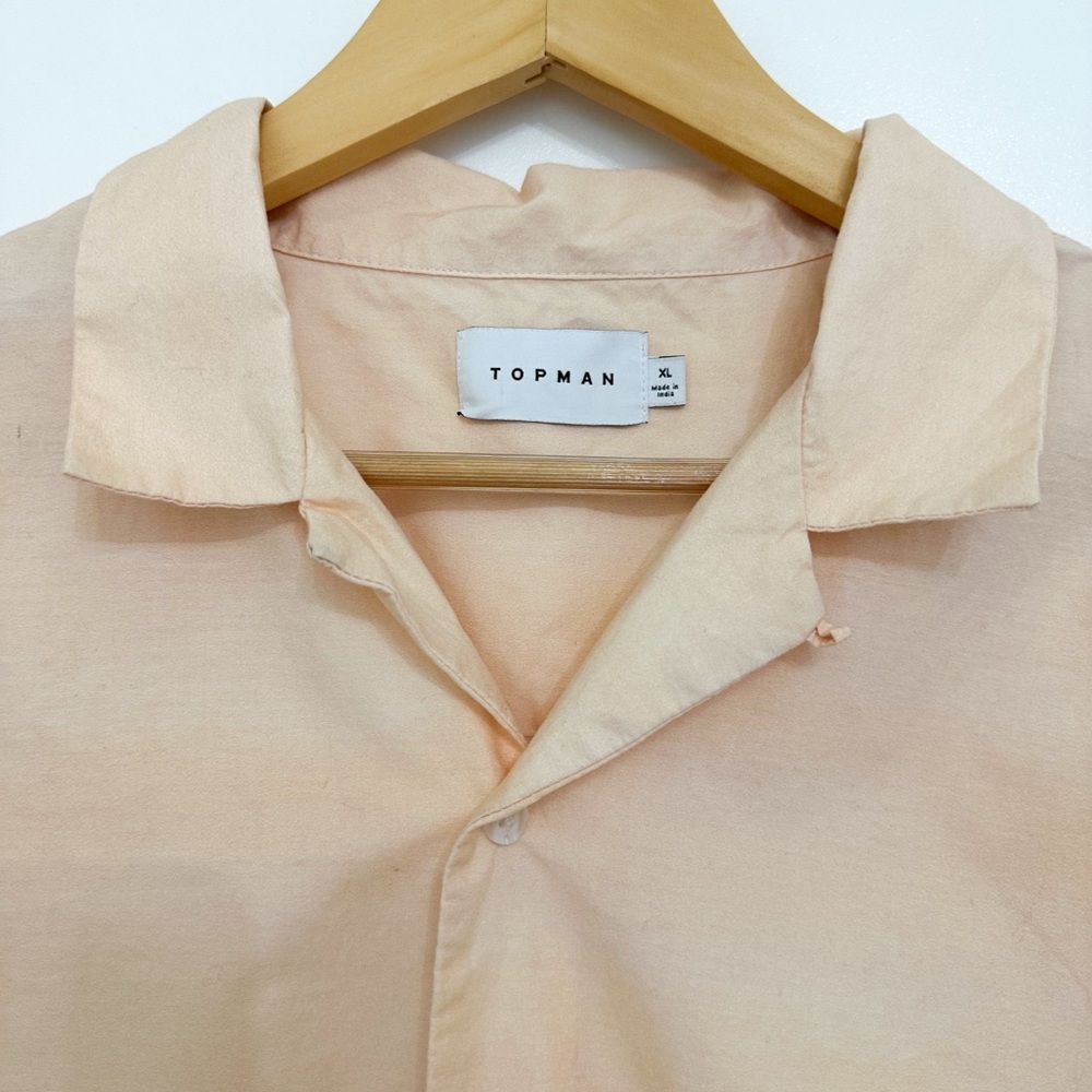 Topman Light Peach Short Sleeve Shirt - Picture 4 of 5